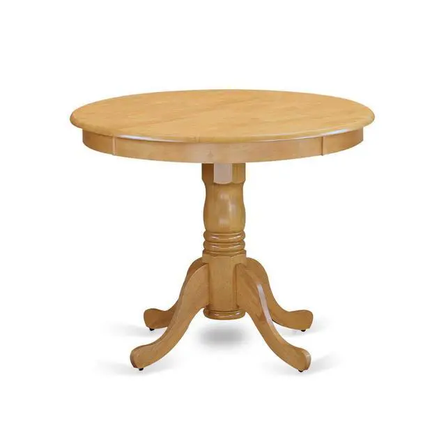 Alt view image 6 of 6 - ANT-OMK-TP Antique Table 36" Round in Oak and Buttermilk Finish