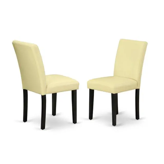 Alt view image 3 of 4 - Set of 2 Chairs ABP1T73 Abbott Parson Chair With Black Leg And Pu Leather Color Eggnog