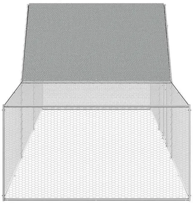 Alt view image 9 of 9 - vidaXL Chicken Coop 19.7'x6.6'x6.6' Galvanized Steel