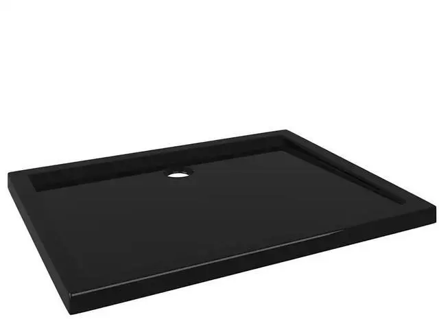 Alt view image 8 of 12 - vidaXL Rectangular ABS Shower Base Tray Black 27.6"x35.4"