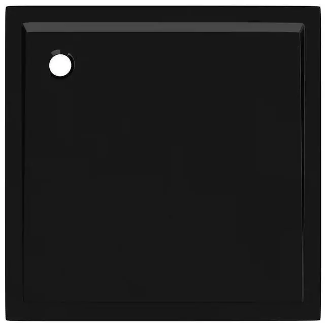 Alt view image 12 of 12 - vidaXL Square ABS Shower Base Tray Black 31.5"x31.5"