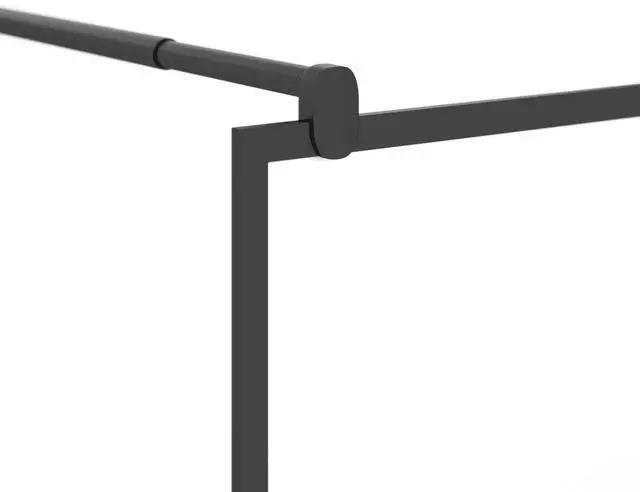 Alt view image 12 of 12 - vidaXL Walk-in Shower Wall 45.3"x76.8" Frosted ESG Glass Black