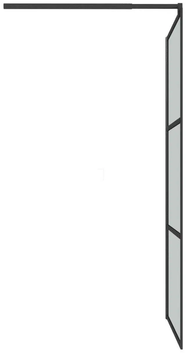 Alt view image 11 of 12 - vidaXL Walk-in Shower Wall 39.4"x76.8" Dark ESG Glass Black