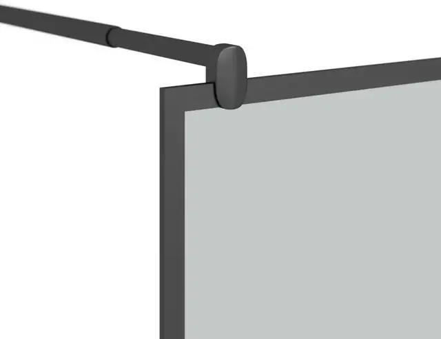 Alt view image 12 of 12 - vidaXL Walk-in Shower Wall 39.4"x76.8" Dark ESG Glass Black