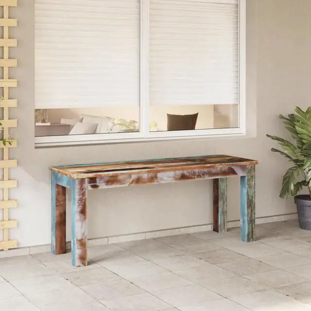 Alt view image 12 of 12 - vidaXL Bench Solid Reclaimed Wood Dining Seats Outdoor Home Hall Chair Lounge