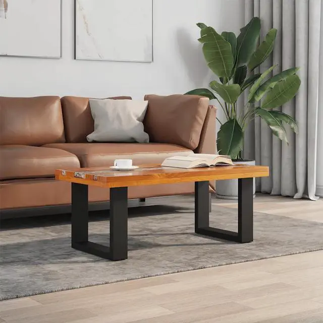 Alt view image 12 of 12 - vidaXL Coffee Table Round End Side Table Living Room Furniture Teak Resin