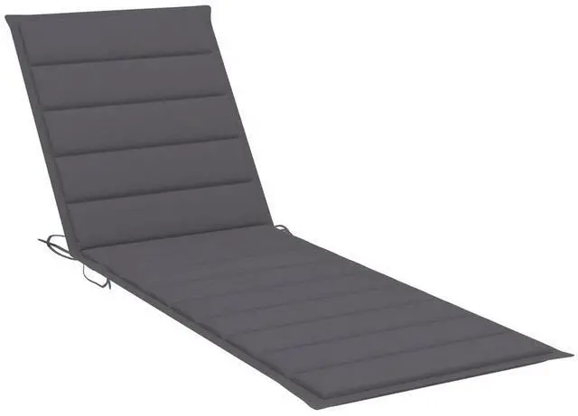 Alt view image 11 of 12 - vidaXL Patio Sun Lounger with Cushion Gray Solid Acacia Wood