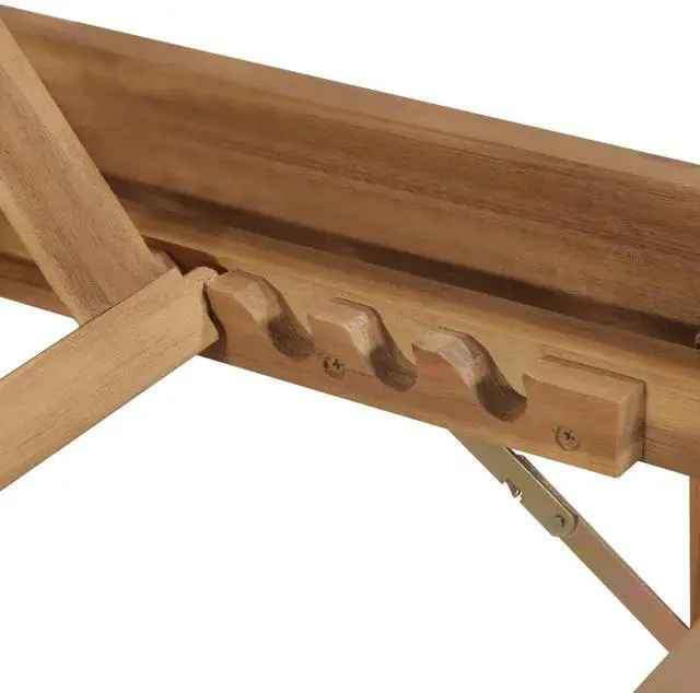 Alt view image 10 of 10 - vidaXL Folding Sun Lounger with Cushion Solid Acacia Wood