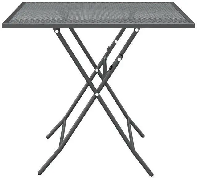 Alt view image 9 of 10 - vidaXL 5 Piece Patio Dining Set Expanded Metal Mesh Anthracite