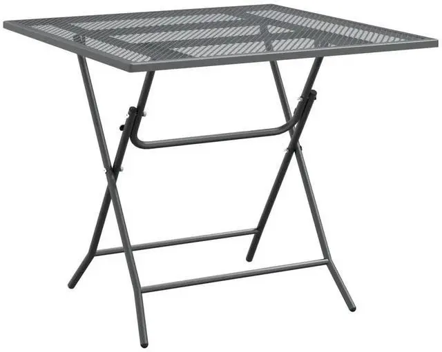 Alt view image 8 of 10 - vidaXL 5 Piece Patio Dining Set Expanded Metal Mesh Anthracite