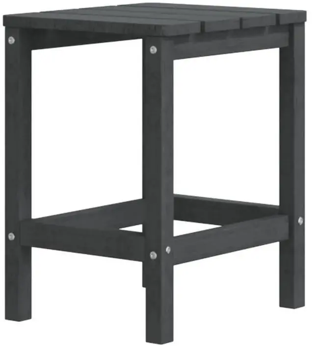 Alt view image 10 of 11 - vidaXL Patio Adirondack Chairs with Table HDPE Anthracite