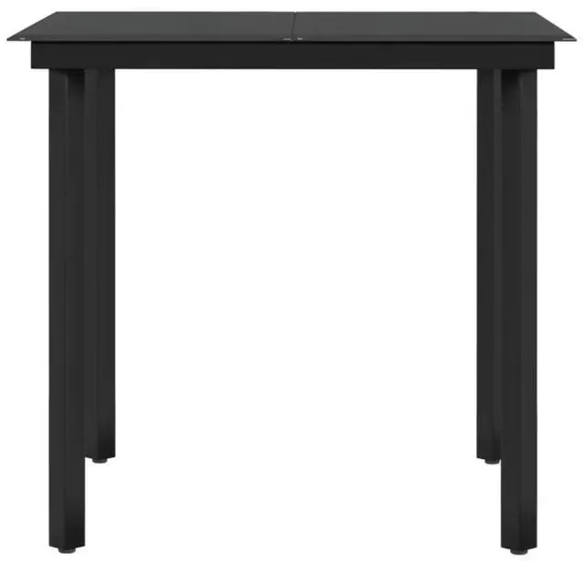 Alt view image 12 of 12 - vidaXL 3 Piece Patio Dining Set with Cushions Black