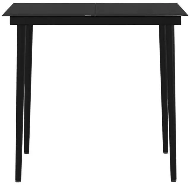 Alt view image 12 of 12 - vidaXL 3 Piece Patio Dining Set with Cushions Black