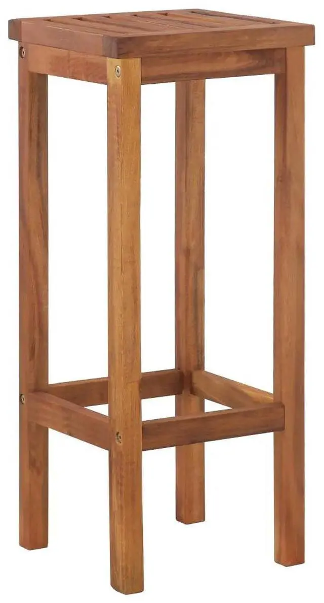 Alt view image 8 of 9 - vidaXL Bar Stools 6 pcs Solid Wood Acacia