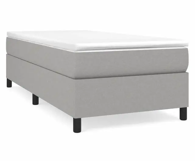 Alt view image 8 of 9 - vidaXL Box Spring Bed Frame Base Light Gray 39.4"x79.9" Twin XL Fabric