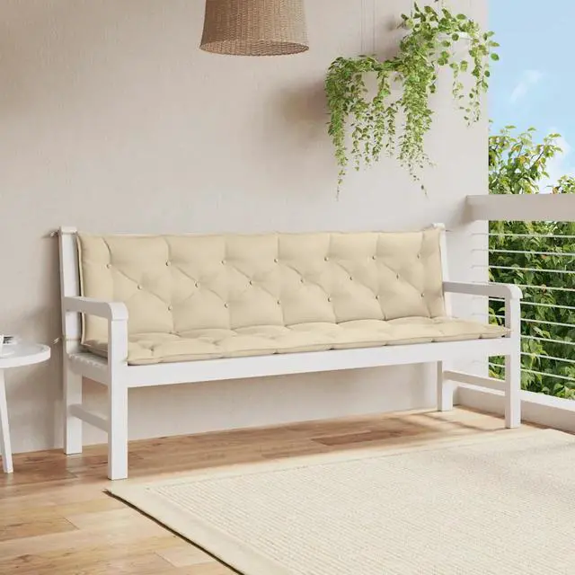 Alt view image 18 of 20 - vidaXL Cushion for Swing Chair Beige 78.7" Fabric Garden Seating Throw Pillow