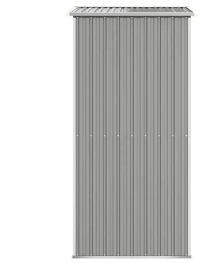Alt view image 9 of 10 - vidaXL Garden Shed Light Gray 75.6"x42.5"x87.8" Galvanized Steel