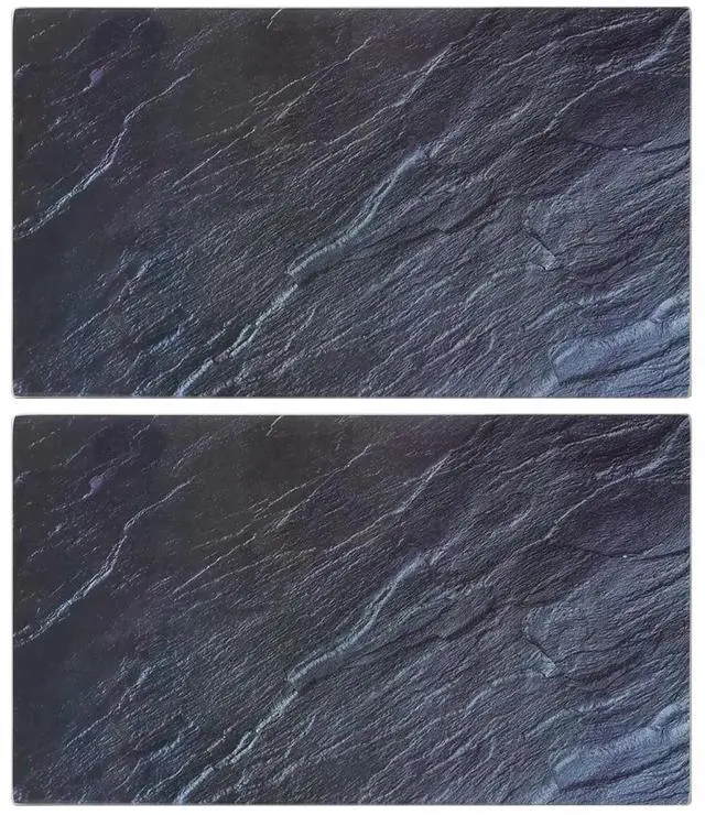 Alt view image 6 of 10 - vidaXL Chopping Boards 2 pcs with Natural Stone Pattern Tempered Glass