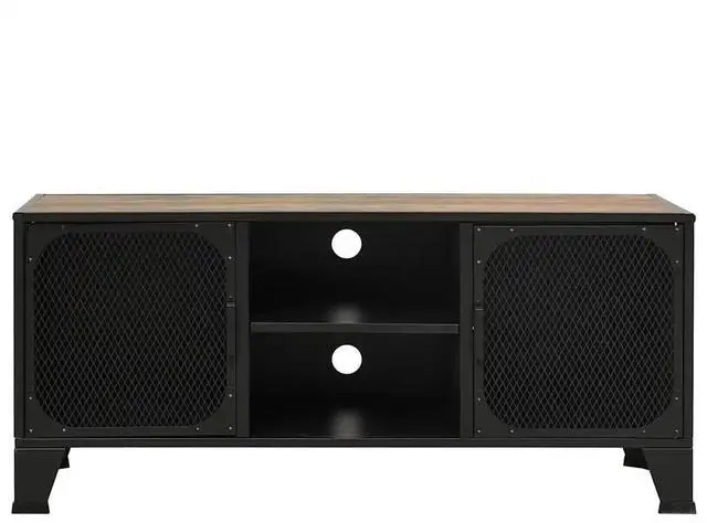 Alt view image 17 of 18 - vidaXL TV Stand TV Unit Sideboard Home TV Console Rustic Brown Metal and MDF