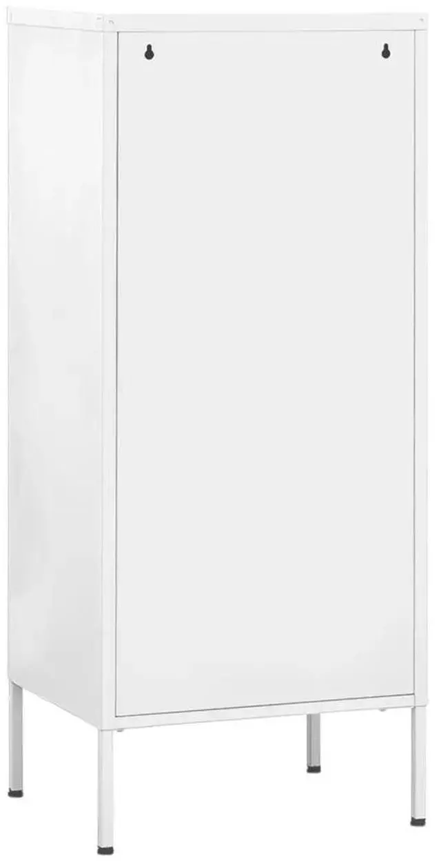 Alt view image 19 of 19 - vidaXL Storage Cabinet White 16.7" Steel Sideboard Side Cabinet Furniture