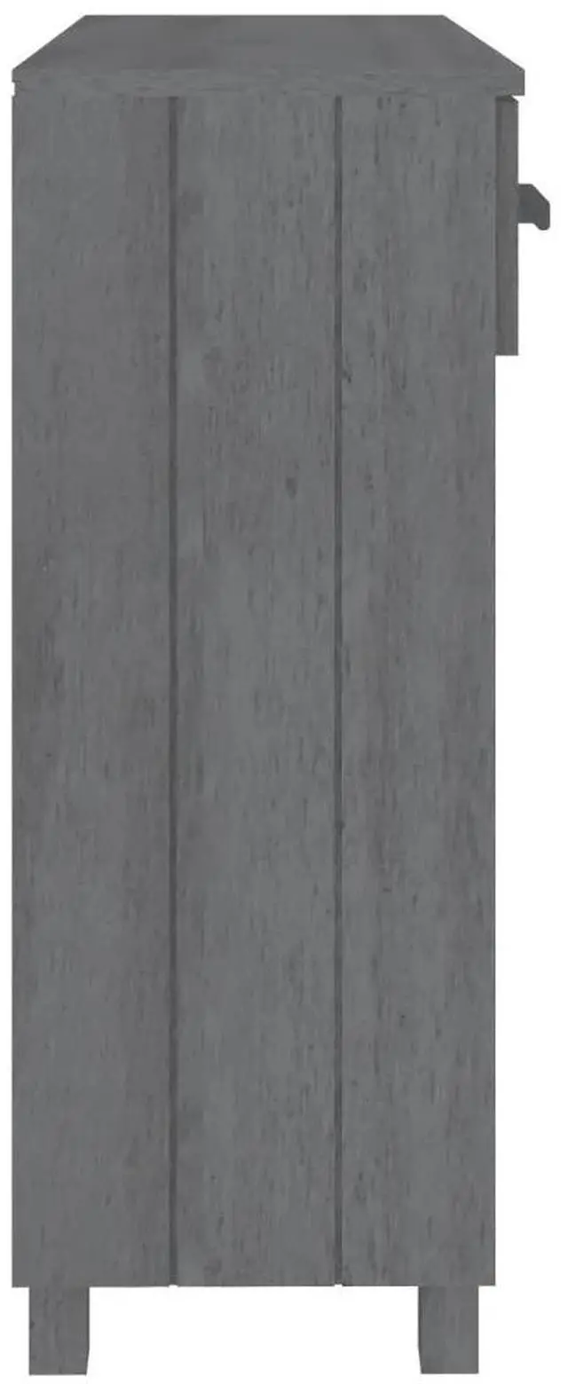 Alt view image 12 of 12 - vidaXL Console Table Dark Gray 35.4"x13.8"x35.4" Solid Wood Pine