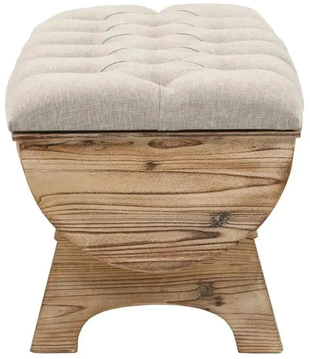 Alt view image 10 of 12 - vidaXL Storage Bench 40.6" Solid Wood Fir