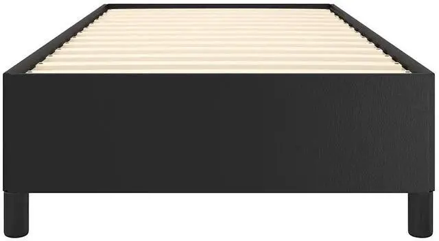 Alt view image 12 of 12 - vidaXL Bed Frame Black 39.4"x79.9" Twin XL Faux Leather
