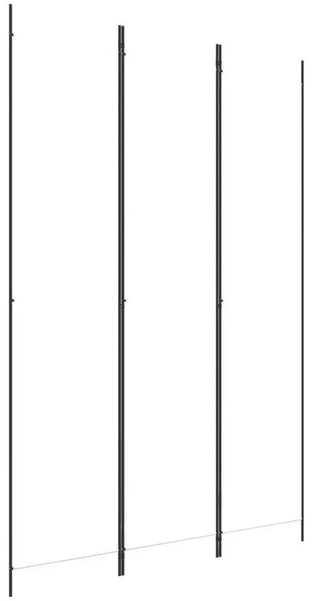Alt view image 6 of 10 - vidaXL 3-Panel Room Divider White 59.1"x86.6" Fabric