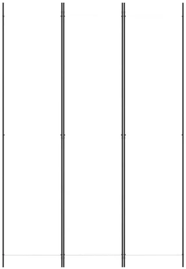 Alt view image 7 of 10 - vidaXL 3-Panel Room Divider White 59.1"x86.6" Fabric