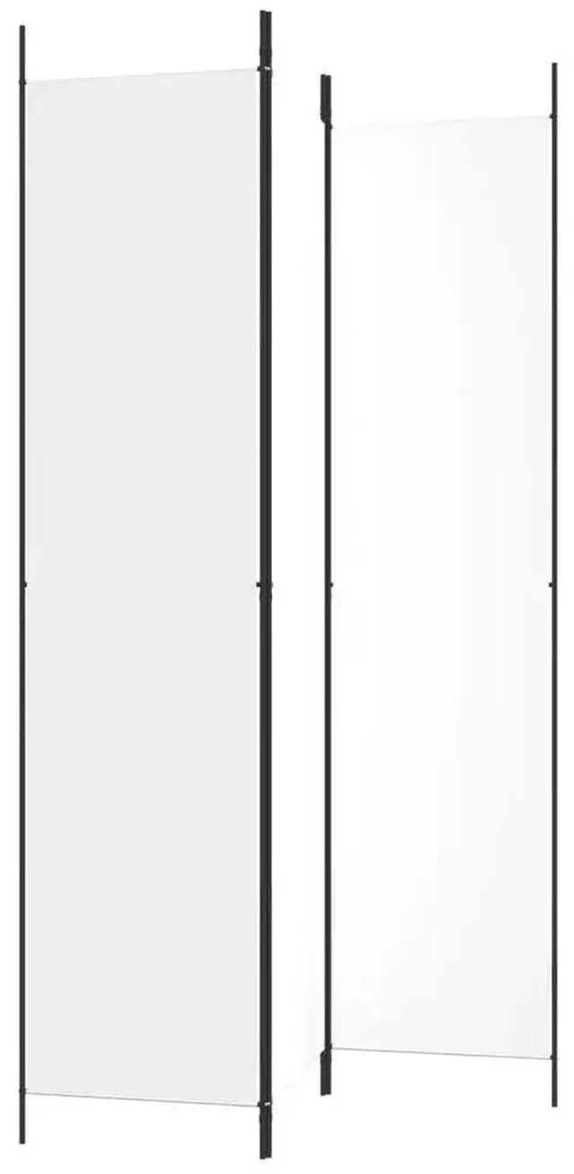 Alt view image 9 of 10 - vidaXL 3-Panel Room Divider White 59.1"x86.6" Fabric