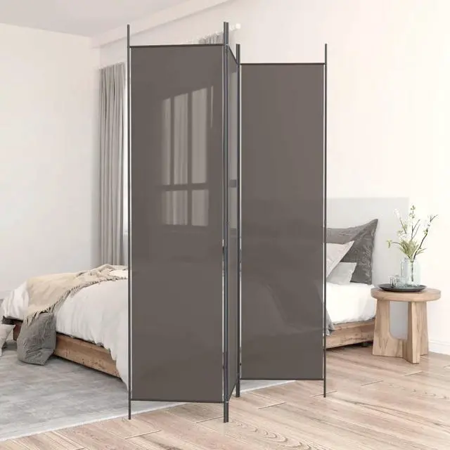 Alt view image 5 of 10 - vidaXL 3-Panel Room Divider Anthracite 59.1"x86.6" Fabric
