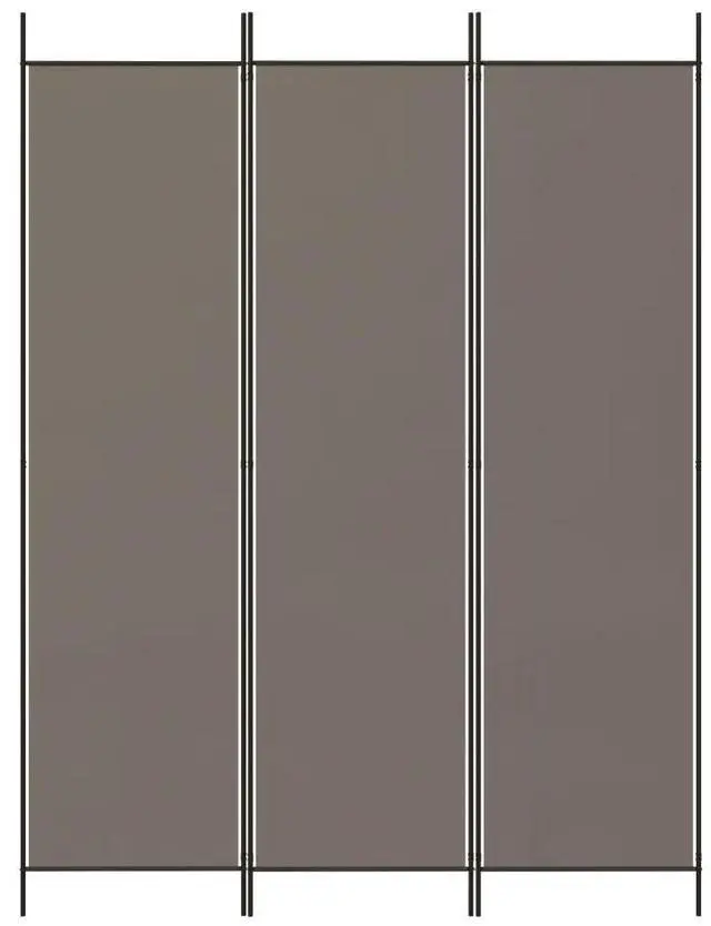 Alt view image 7 of 10 - vidaXL 3-Panel Room Divider Anthracite 59.1"x86.6" Fabric