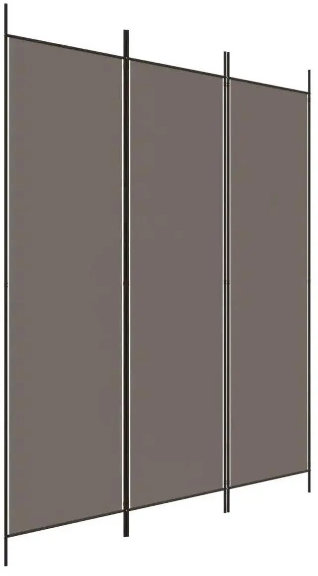 Alt view image 6 of 10 - vidaXL 3-Panel Room Divider Anthracite 59.1"x86.6" Fabric