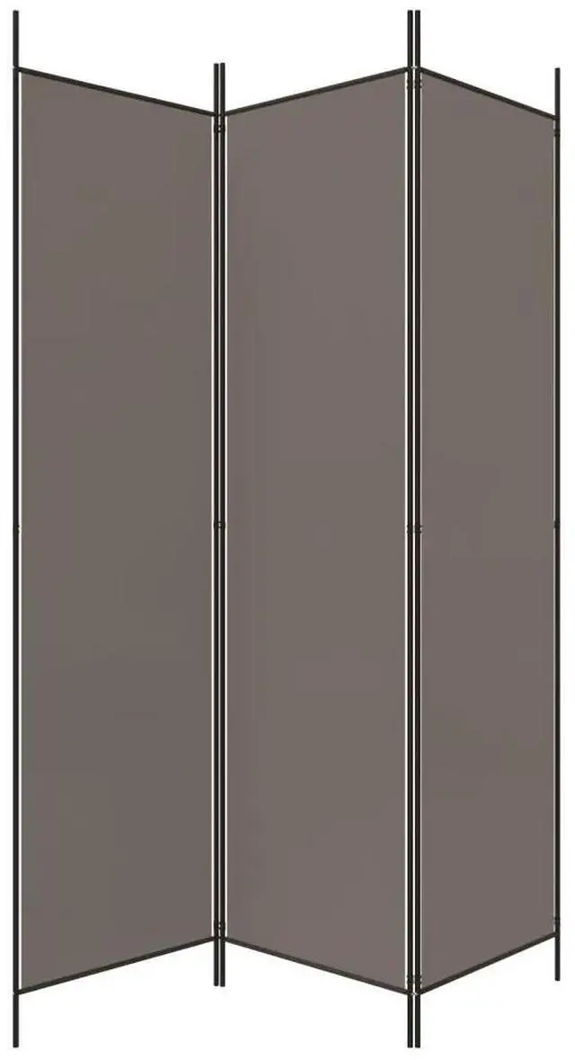 Alt view image 9 of 10 - vidaXL 3-Panel Room Divider Anthracite 59.1"x86.6" Fabric