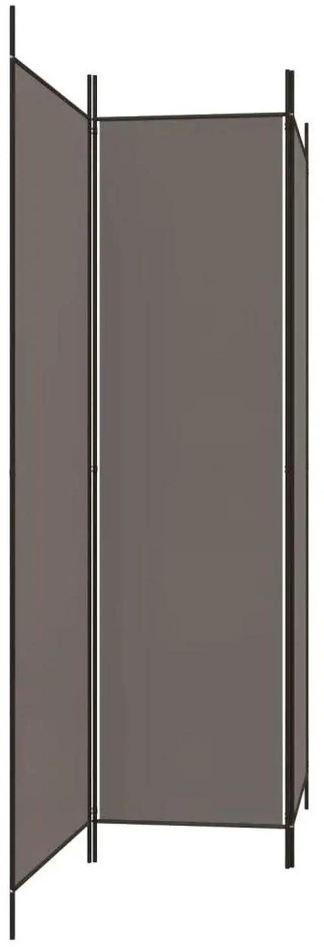Alt view image 8 of 10 - vidaXL 3-Panel Room Divider Anthracite 59.1"x86.6" Fabric