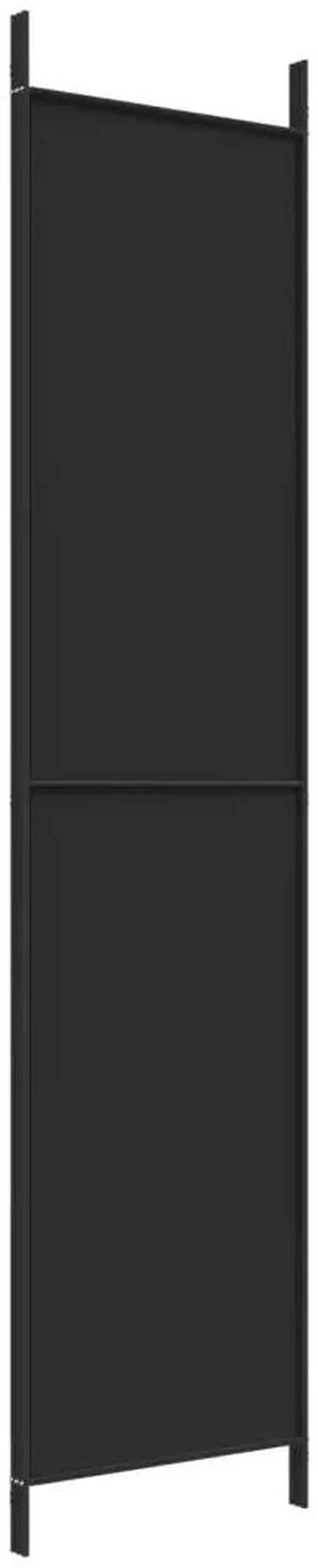 Alt view image 10 of 10 - vidaXL 3-Panel Room Divider Black 59.1"x86.6" Fabric