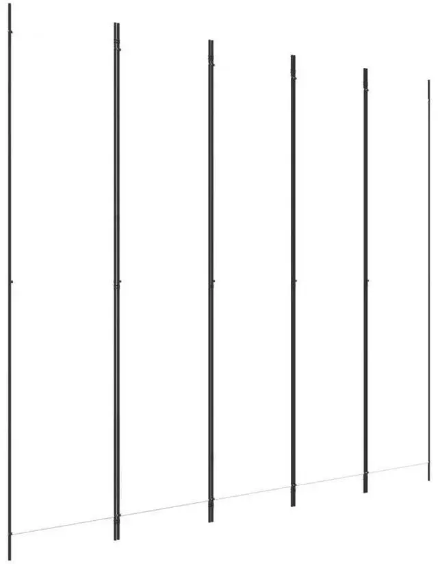 Alt view image 6 of 10 - vidaXL 5-Panel Room Divider White 98.4"x86.6" Fabric