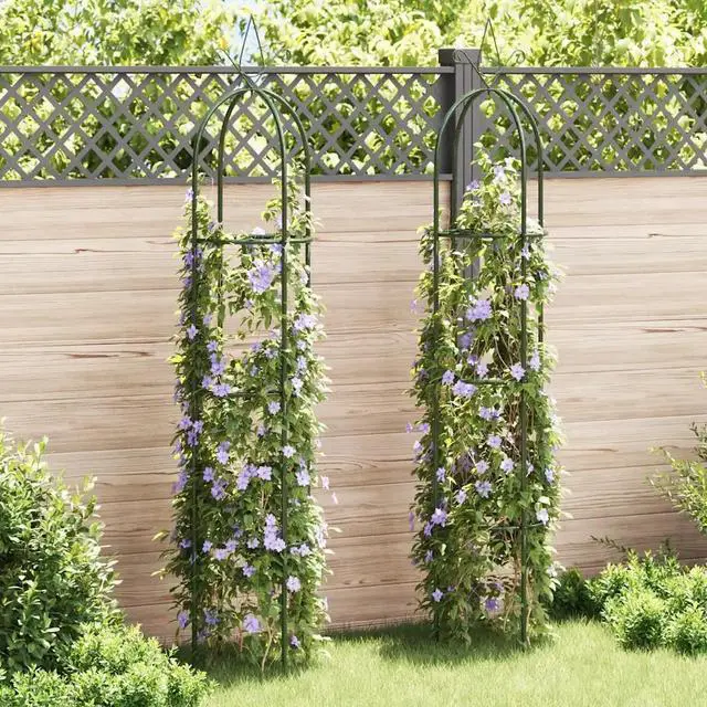 Alt view image 11 of 11 - vidaXL 2x Garden Arch Tower Rose Archway Patio Arbor Pergola Trellis Canopies
