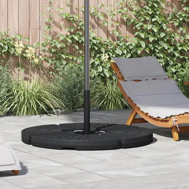 Alt view image 10 of 12 - vidaXL Outdoor Umbrella Base Patio Parasol Stand Parasol Base Garden Porch Black
