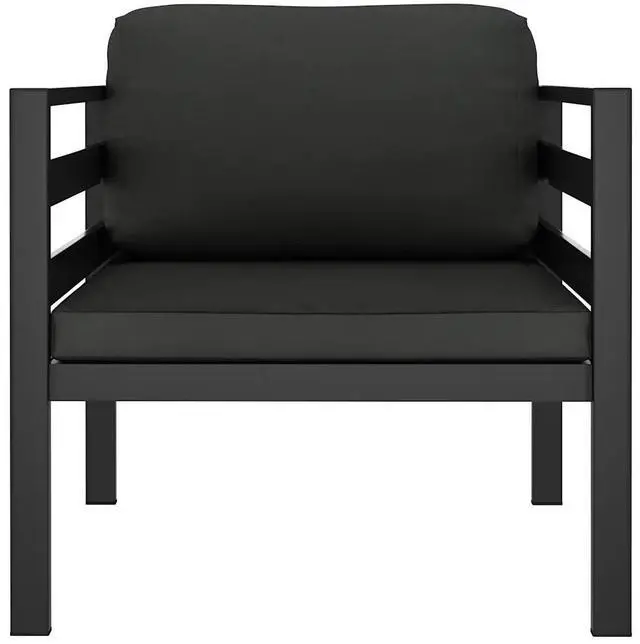 Alt view image 15 of 16 - vidaXL Single Sofa with Cushions Aluminum Anthracite