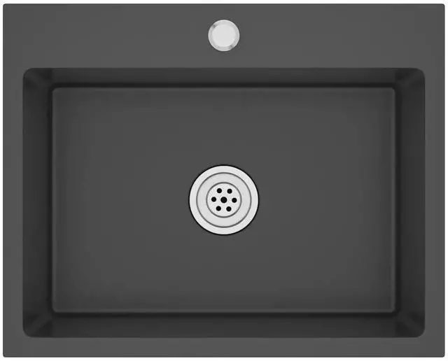 Alt view image 8 of 12 - vidaXL Handmade Kitchen Sink Black Stainless Steel