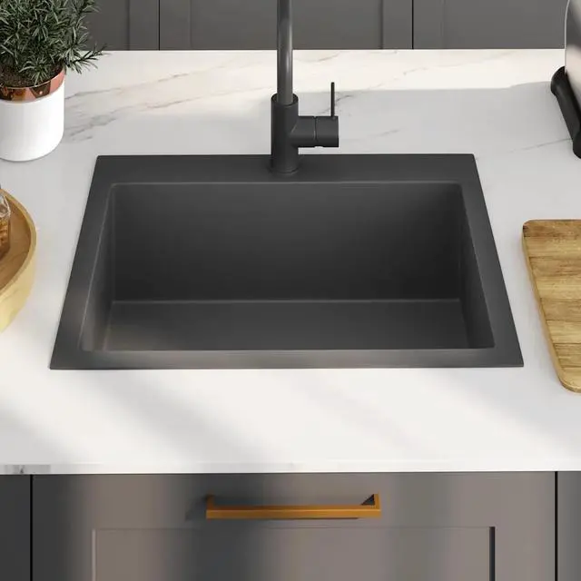 Alt view image 9 of 12 - vidaXL Handmade Kitchen Sink Black Stainless Steel