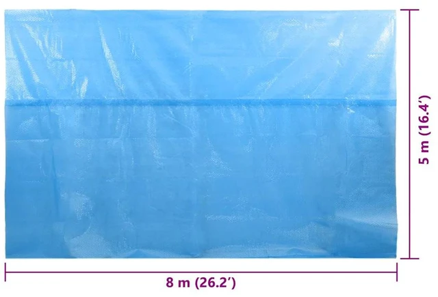 Alt view image 11 of 12 - vidaXL Pool Cover Solar Blanket Winter Pool Cover Pool Heater Cover Blue PE