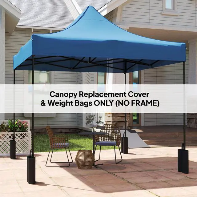 Alt view image 7 of 7 - Aosom 10' x 10' Replacement Canopy Top for Pop Up Canopy Tent with 4 Sand Bags, UPF50+ Protection, Navy Blue
