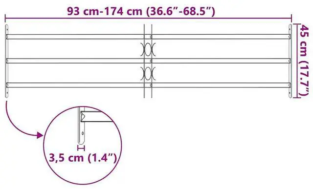 Alt view image 10 of 10 - Adjustable Security Grille for Windows with 3 Crossbars 39.4"-59.1"