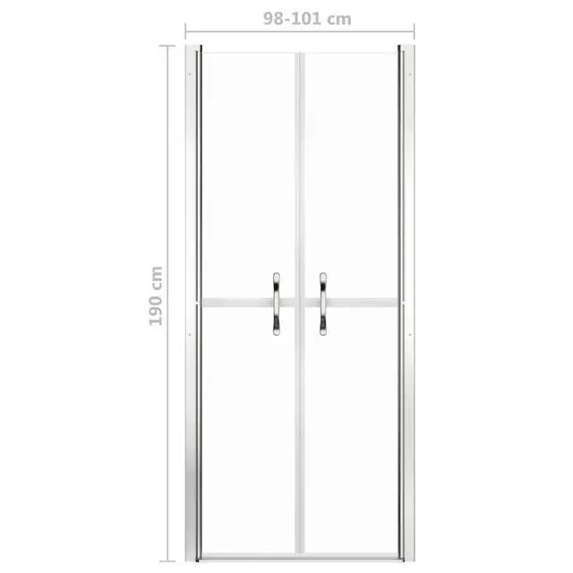 Alt view image 5 of 5 - vidaXL Shower Door Clear ESG 39.8"x74.8