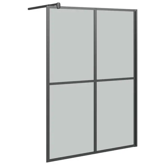 Alt view image 11 of 13 - vidaXL Walk-in Shower Screen 55.1"x76.8" Dark Tempered Glass