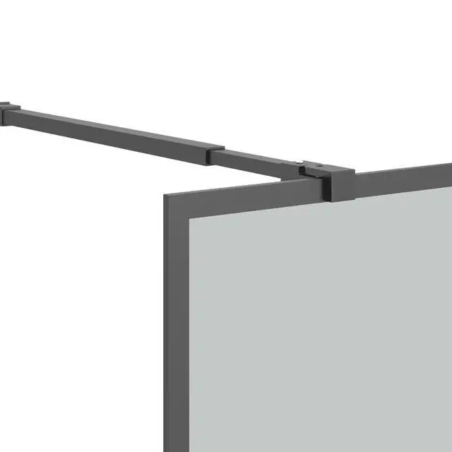 Alt view image 12 of 13 - vidaXL Walk-in Shower Screen 55.1"x76.8" Dark Tempered Glass