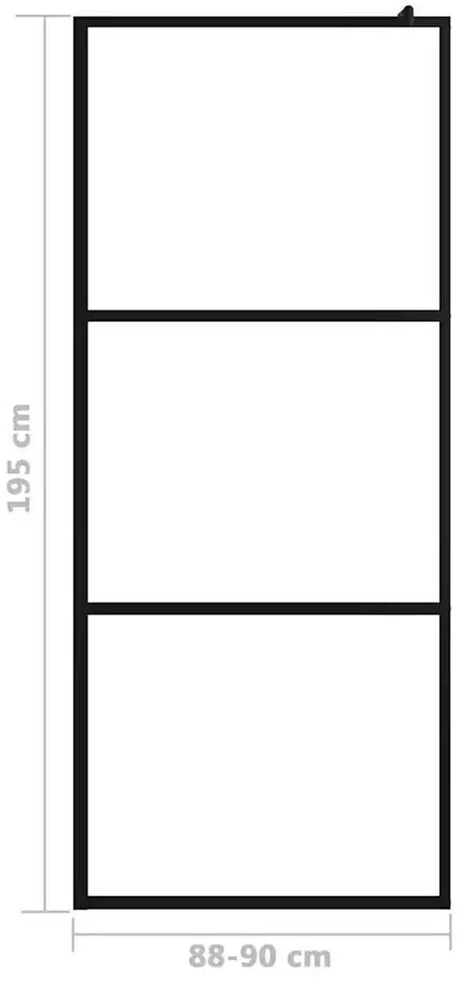 Alt view image 11 of 11 - vidaXL Walk-in Shower Wall with Clear ESG Glass Black 35.4"x76.8"