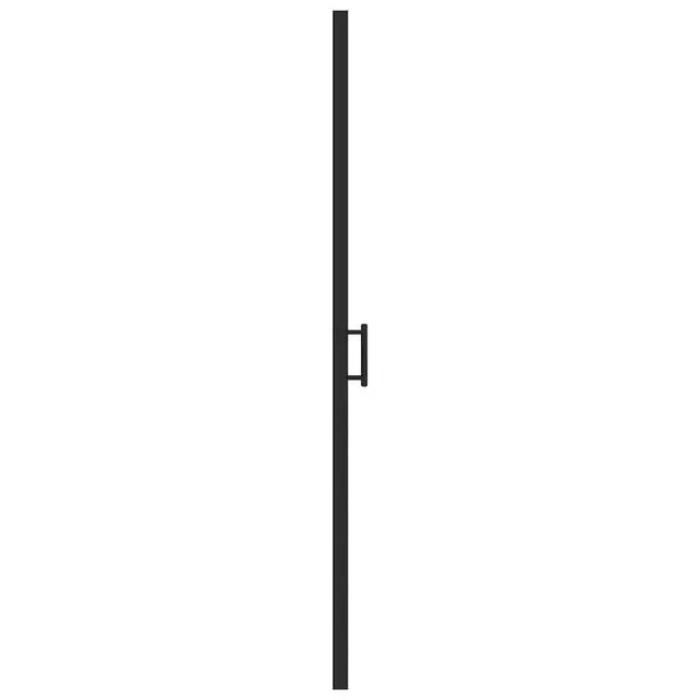 Alt view image 11 of 13 - vidaXL Shower Door 39.4"x70.1" Half Frosted Tempered Glass Black